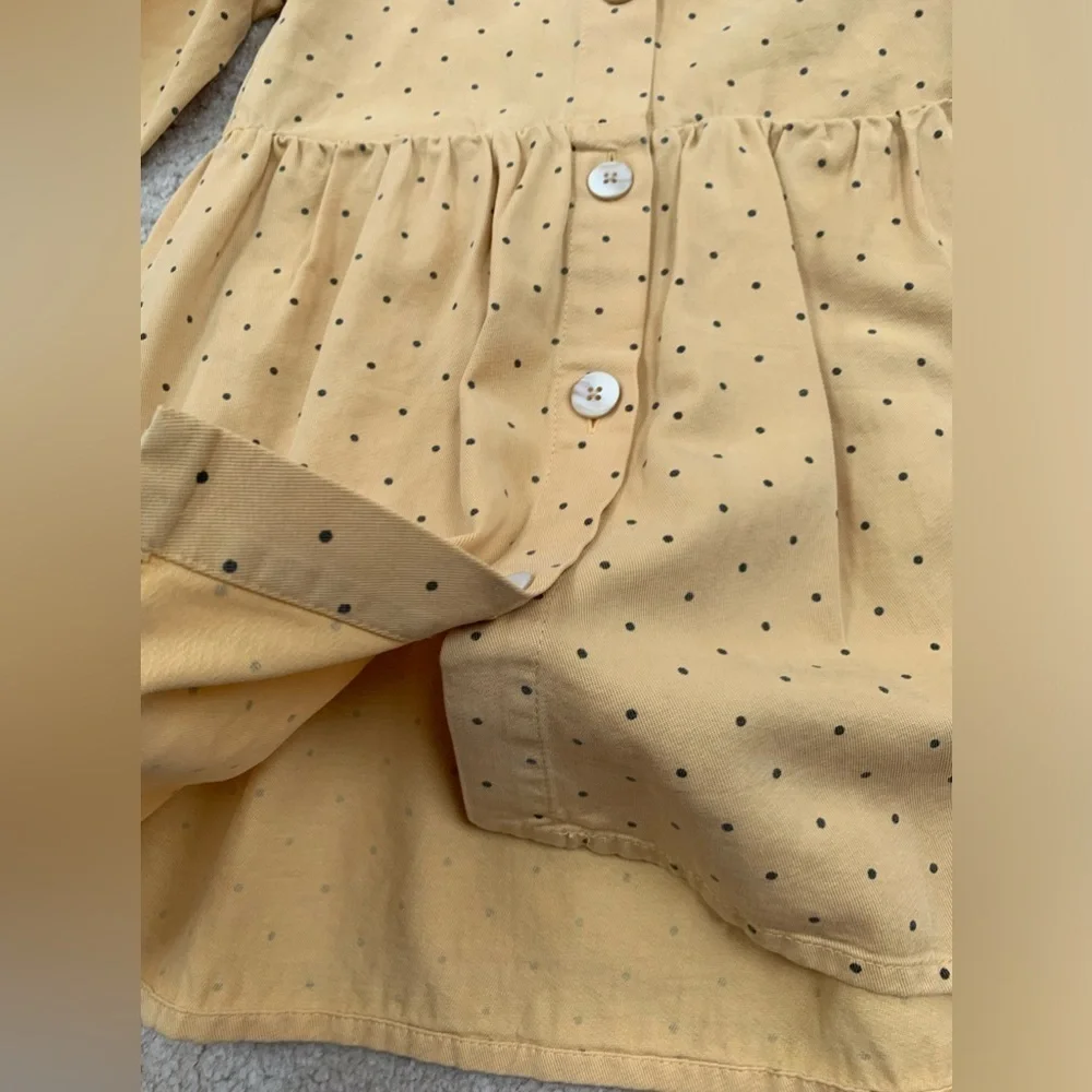Zara NWT Size 4-5 Yellow Polka Dot Dress